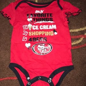Baby girl 12M SF 49er onesie